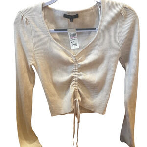 🌼White ribbed long sleeve